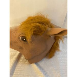 Horse Costume‎ Mask Brown Black with Mane 17"x11"